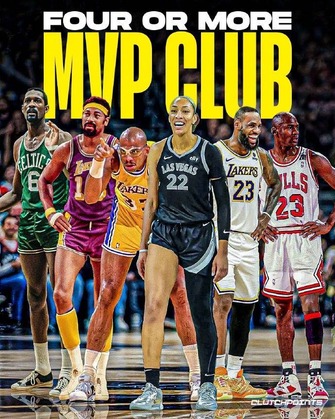 史上仅6人得到4次及以上MVP 威尔逊比肩乔丹等传奇